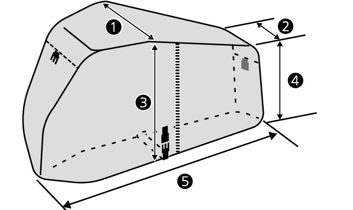 カバー生地寸法図