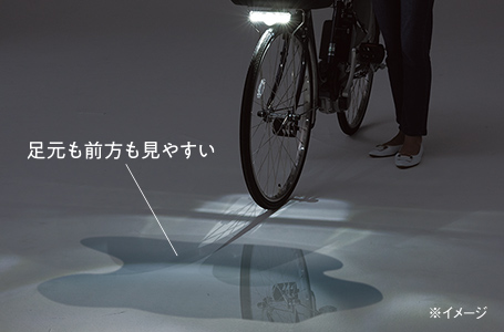 写真：足元も前方も見やすい