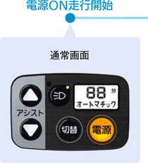 電源ON走行開始 通常画面
